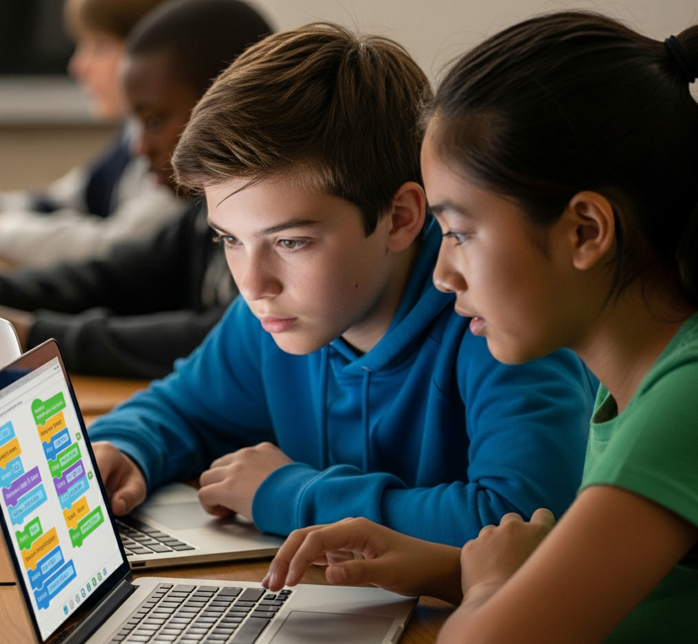 Coding program at STEMatics Academy